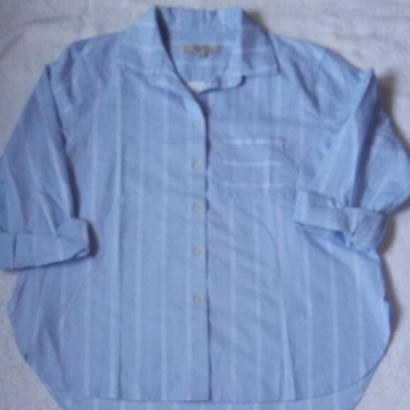 New LOFT Striped Relaxed Everyday Shirt XS - Picture 4 of 10